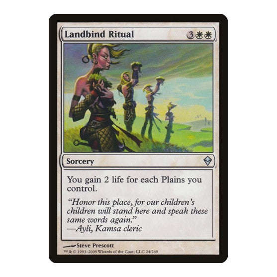 Landbind Ritual (ZEN) #24 Uncommon (Foil Lightly Played) Zendikar Magic: The Gathering: 2009