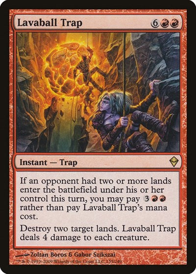 Lavaball Trap (ZEN) #135 Rare (Moderately Played) Zendikar Magic: The Gathering: 2009