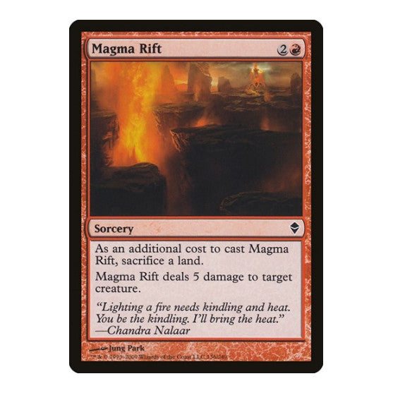 Magma Rift (ZEN) #136 Common (Foil Lightly Played) Zendikar Magic: The Gathering: 2009