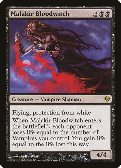 Malakir Bloodwitch (ZEN) #100 Rare (Lightly Played) Zendikar Magic: The Gathering: 2009