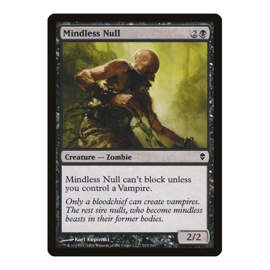 Mindless Null (ZEN) #103 Common (Lightly Played) Zendikar Magic: The Gathering: 2009