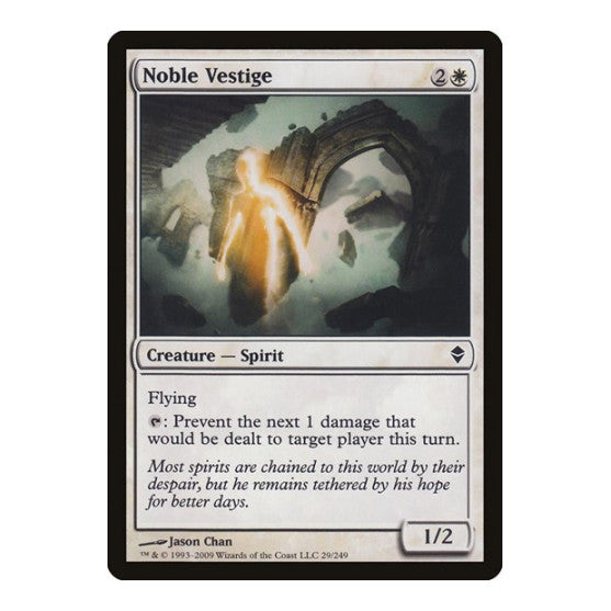 Noble Vestige (ZEN) #29 Common (Foil Lightly Played) Zendikar Magic: The Gathering: 2009