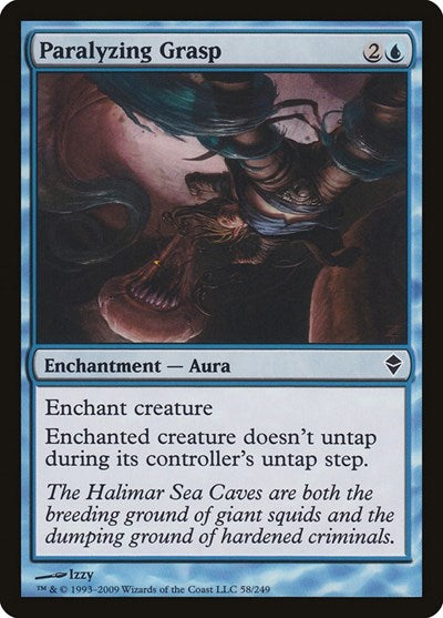 Paralyzing Grasp (ZEN) #58 Common (Moderately Played) Zendikar Magic: The Gathering: 2009