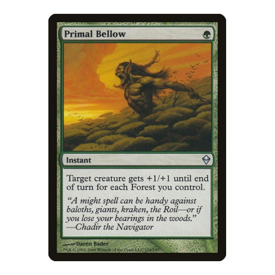 Primal Bellow (ZEN) #176 Uncommon (Lightly Played) Zendikar Magic: The Gathering: 2009