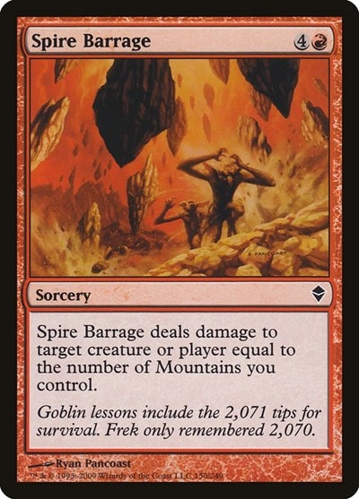 Spire Barrage (ZEN) #150 Common (Moderately Played) Zendikar Magic: The Gathering: 2009