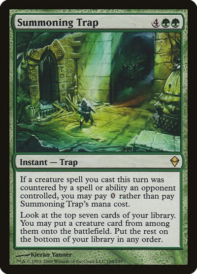 Summoning Trap (ZEN) #184 Rare (Lightly Played) Zendikar Magic: The Gathering: 2009