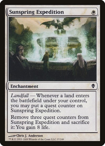 Sunspring Expedition (ZEN) #37 Common (Moderately Played) Zendikar Magic: The Gathering: 2009