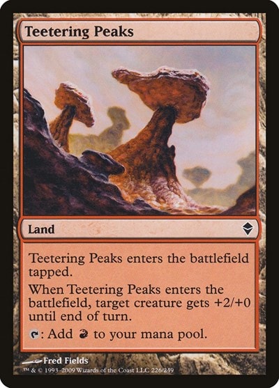 Teetering Peaks (ZEN) #226 Common (Moderately Played) Zendikar Magic: The Gathering: 2009