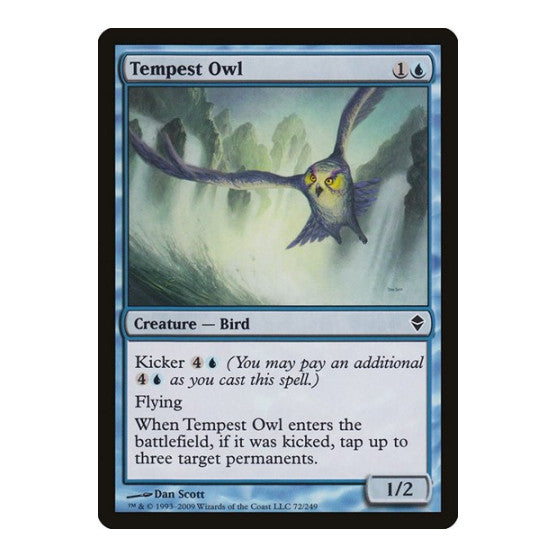 Tempest Owl (ZEN) #72 Common (Lightly Played) Zendikar Magic: The Gathering: 2009