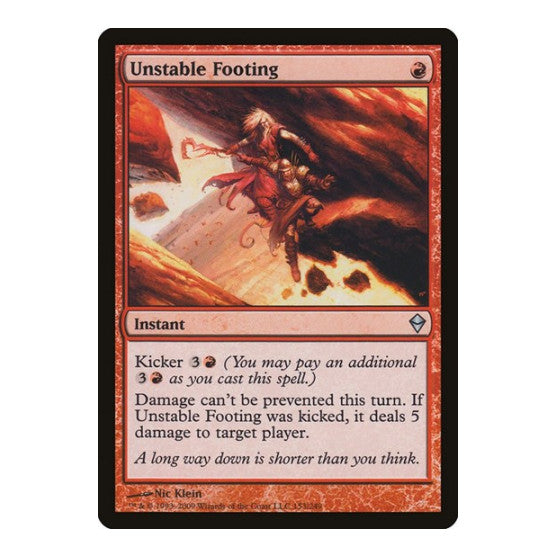 Unstable Footing (ZEN) #153 Uncommon (Lightly Played) Zendikar Magic: The Gathering: 2009