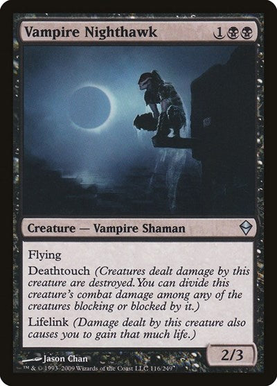 Vampire Nighthawk (ZEN) #116 Uncommon (Moderately Played) Zendikar Magic: The Gathering: 2009