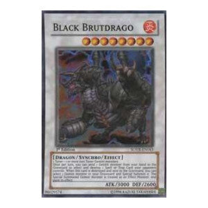 Black Brutdrago (SOVR) #SOVR-EN043 Super Rare (Unlimited Damaged) Stardust Overdrive YuGiOh: 2009