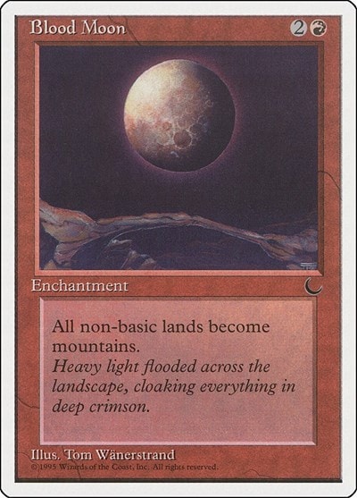 Blood Moon (CHR) #46 Rare (Lightly Played) Chronicles Magic: The Gathering: 1995