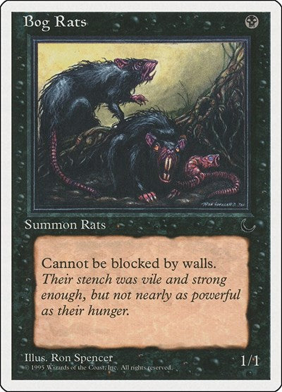 Bog Rats (CHR) #30 Common (Lightly Played) Chronicles Magic: The Gathering: 1995