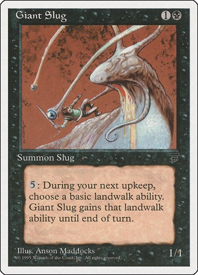 Giant Slug (CHR) #33 Common (Lightly Played) Chronicles Magic: The Gathering: 1995