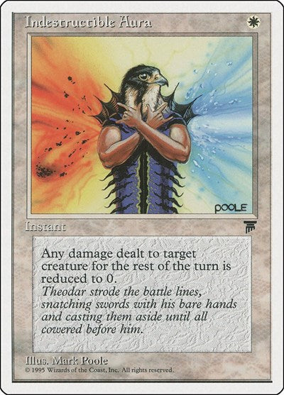 Indestructible Aura (CHR) #7 Common (Moderately Played) Chronicles Magic: The Gathering: 1995