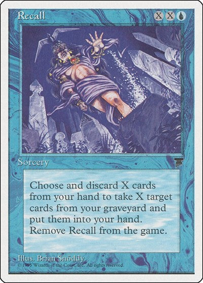 Recall (CHR) #24 Uncommon (Heavily Played) Chronicles Magic: The Gathering: 1995