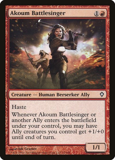 2010 Magic: Worldwake (WWK) - Akoum Battlesinger (#71, Common)