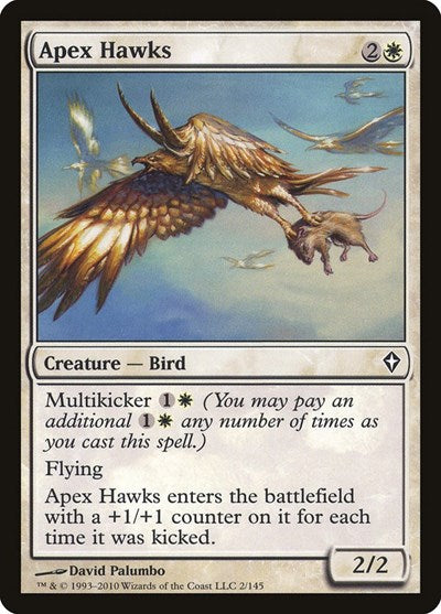 Apex Hawks (WWK) #2 Common (Moderately Played) Worldwake Magic: 2010