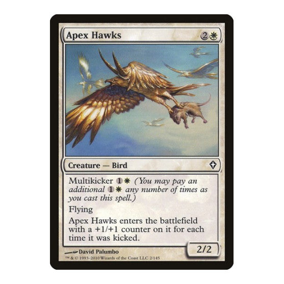 Apex Hawks (WWK) #2 Common (Moderately Played) Worldwake Magic: The Gathering: 2010