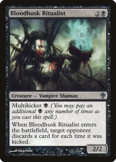 Bloodhusk Ritualist (WWK) #50 Uncommon (Moderately Played) Worldwake Magic: The Gathering: 2010