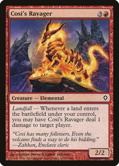 Cosis Ravager (WWK) #77 Common (Moderately Played) Worldwake Magic: The Gathering: 2010
