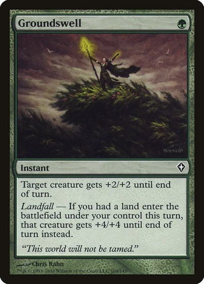 Groundswell (WWK) #104 Common (Foil Moderately Played) Worldwake Magic: The Gathering: 2010