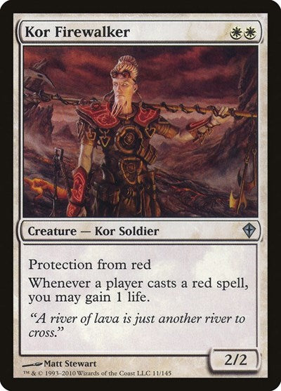 Kor Firewalker (WWK) #11 Uncommon (Near Mint) Worldwake Magic: The Gathering: 2010