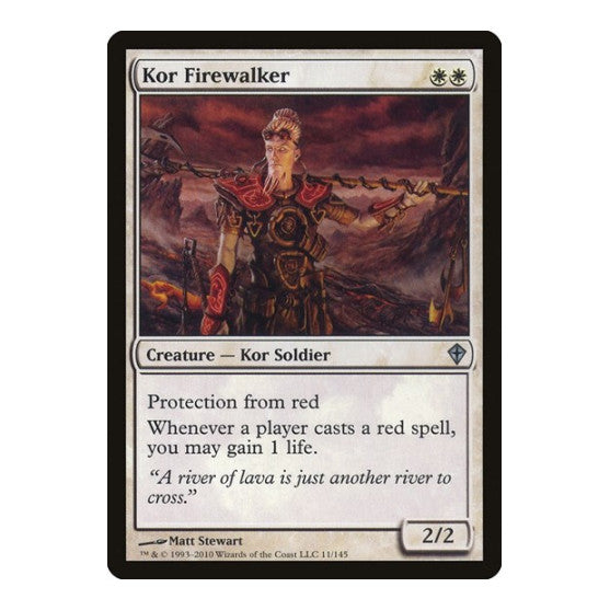 Kor Firewalker (WWK) #11 Uncommon Worldwake Magic: The Gathering: 2010