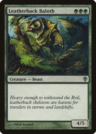 Leatherback Baloth (WWK) #107 Uncommon (Lightly Played) Worldwake Magic: The Gathering: 2010