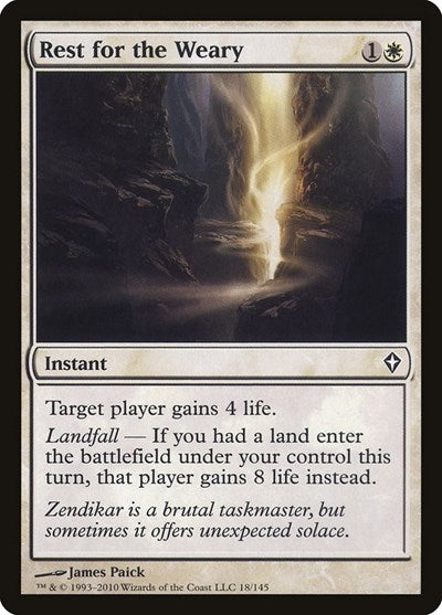 Rest for the Weary (WWK) #18 Common (Moderately Played) Worldwake Magic: 2010