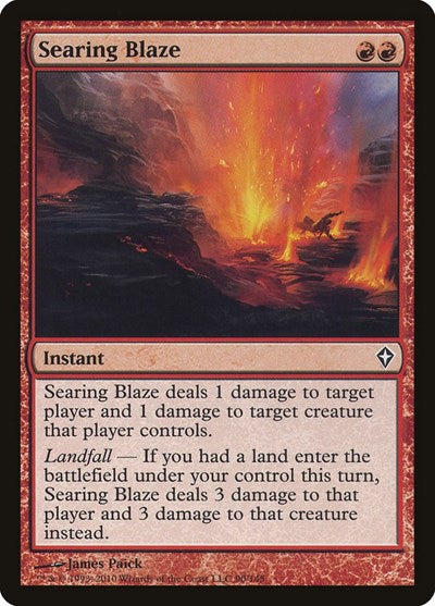 Searing Blaze (WWK) #90 Common (Lightly Played) Worldwake Magic: 2010