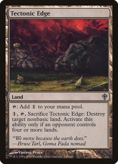 Tectonic Edge (WWK) #145 Uncommon (Moderately Played) Worldwake Magic: The Gathering: 2010