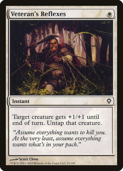 Veterans Reflexes (WWK) #23 Common (Moderately Played) Worldwake Magic: The Gathering: 2010