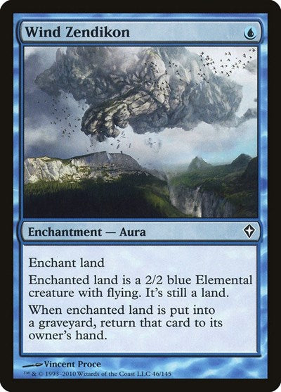 2010 Magic: Worldwake (WWK) - Wind Zendikon (#46, Common)