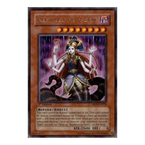 Reptilianne Vaskii (ABPF) #ABPF-EN018 Rare (1st Edition Damaged) Absolute Powerforce YuGiOh: 2010