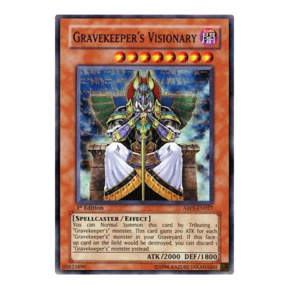 Gravekeeper's Visionary (ABPF) #ABPF-EN027 Super Rare (Unlimited Damaged) Absolute Powerforce YuGiOh: 2010