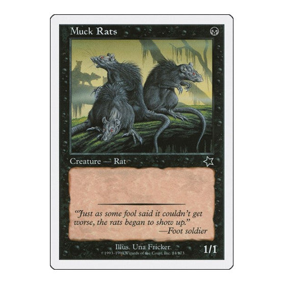 Muck Rats (S99) #81 Common (Lightly Played) Starter 1999 Magic: The Gathering: 1999