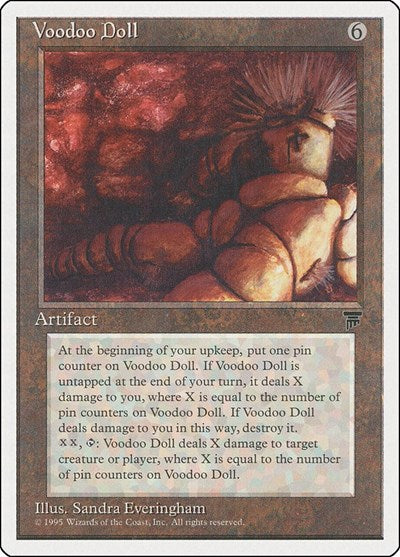 Voodoo Doll (CHR) #111 Rare (Heavily Played) Chronicles Magic: The Gathering: 1995
