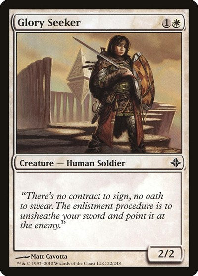 Glory Seeker (ROE) #22 Common (Moderately Played) Rise of the Eldrazi Magic: The Gathering: 2010