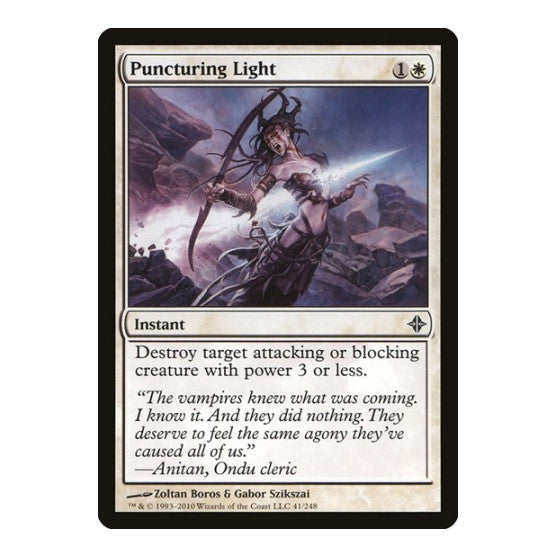 Puncturing Light (ROE) #41 Common (Lightly Played) Rise of the Eldrazi Magic: The Gathering: 2010