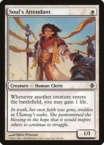 Souls Attendant (ROE) #44 Common (Foil Moderately Played) Rise of the Eldrazi Magic: The Gathering: 2010