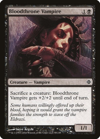 Bloodthrone Vampire (ROE) #98 Common (Moderately Played) Rise of the Eldrazi Magic: The Gathering: 2010