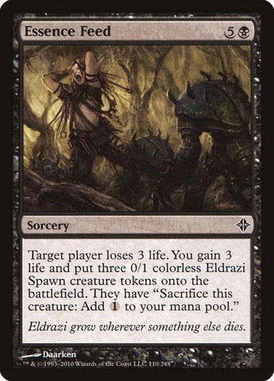 Essence Feed (ROE) #110 Common (Moderately Played) Rise of the Eldrazi Magic: The Gathering: 2010