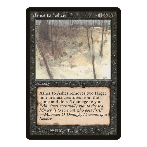 Ashes to Ashes (DRK) #39 Common (Lightly Played) The Dark Magic: The Gathering: 1994