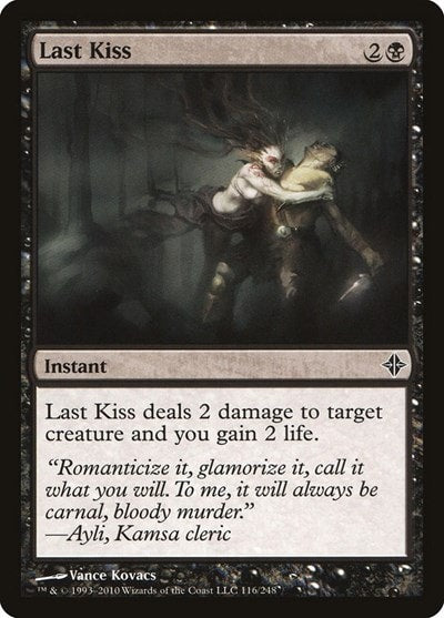 Last Kiss (ROE) #116 Common (Moderately Played) Rise of the Eldrazi Magic: The Gathering: 2010