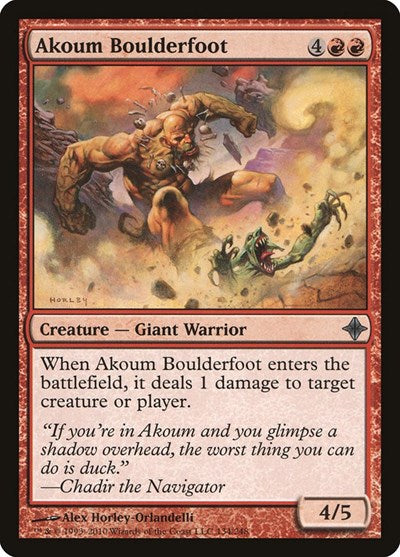 Akoum Boulderfoot (ROE) #134 Uncommon (Moderately Played) Rise of the Eldrazi Magic: The Gathering: 2010
