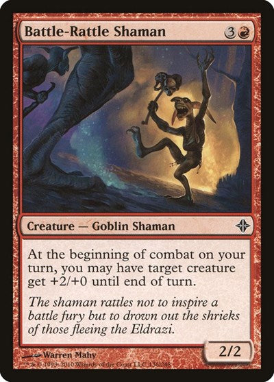 Battle Rattle Shaman (ROE) #136 Common (Heavily Played) Rise of the Eldrazi Magic: 2010
