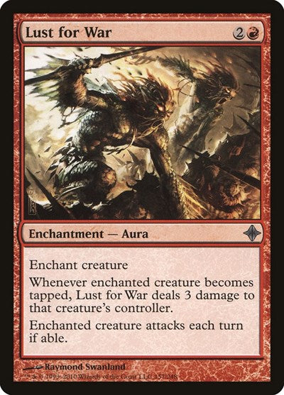 Lust for War (ROE) #157 Uncommon (Moderately Played) Rise of the Eldrazi Magic: The Gathering: 2010