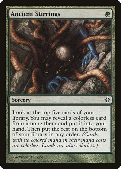Ancient Stirrings (ROE) #174 Common (Moderately Played) Rise of the Eldrazi Magic: The Gathering: 2010